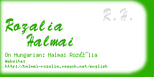 rozalia halmai business card